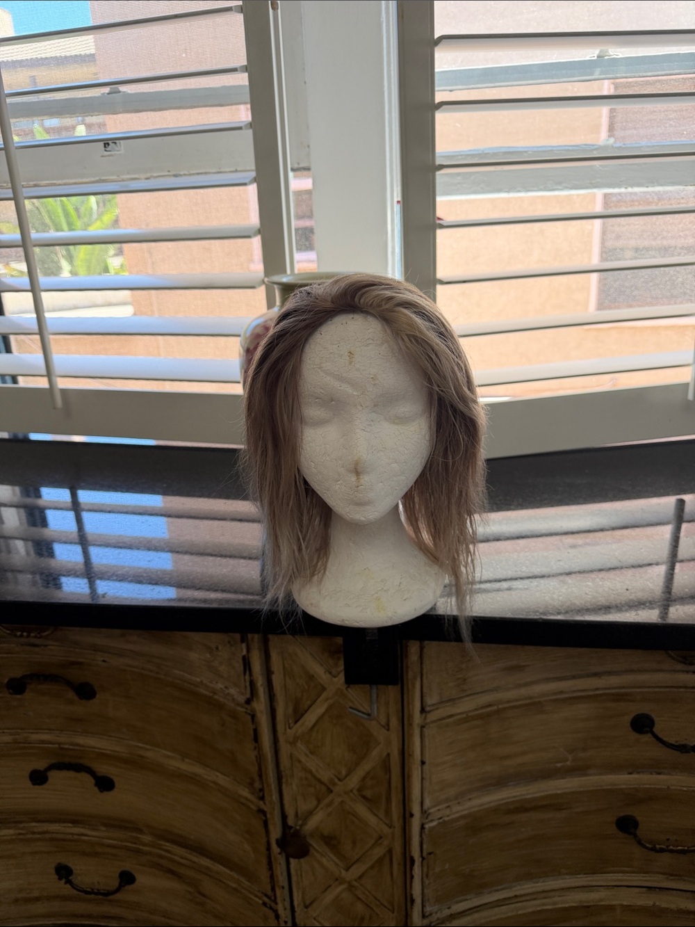 329 Vintage Human   Layered Women's Wig - Natural Ash Blonde Highlights
